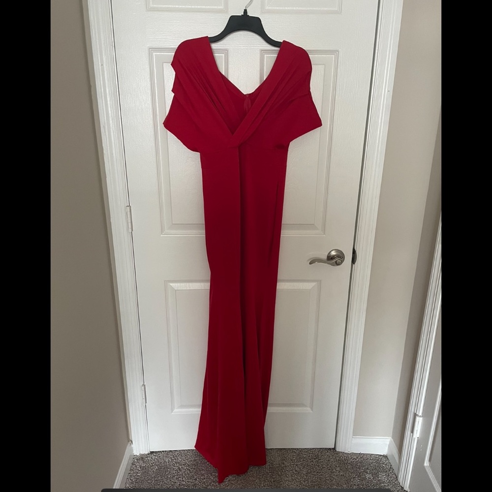 Red Floor Length Gown